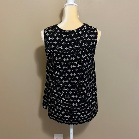 SKIES Are Blue Black and White Patterned Top Size S - Picture 3 of 6